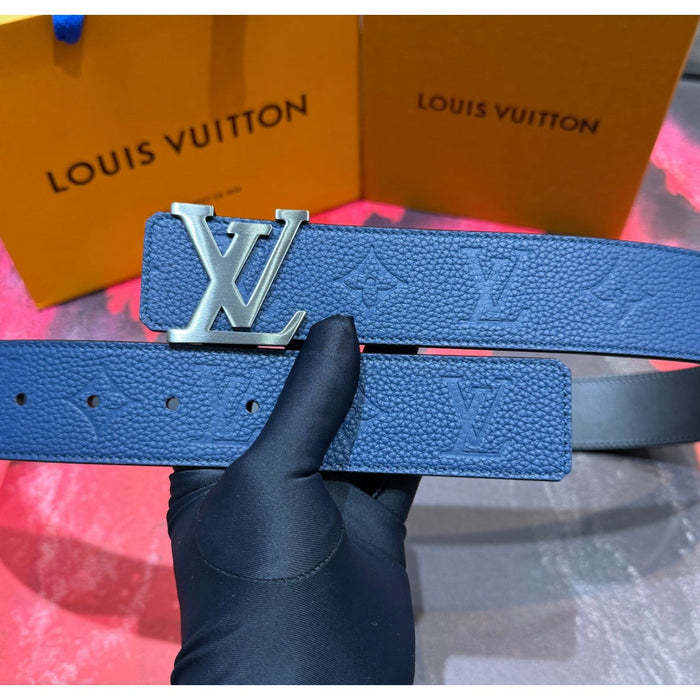 Cintura Louis Vuitton Initiales – Blu/Blu Monogram