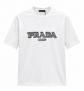 Prada Milano Embroidered Logo T-Shirt – White