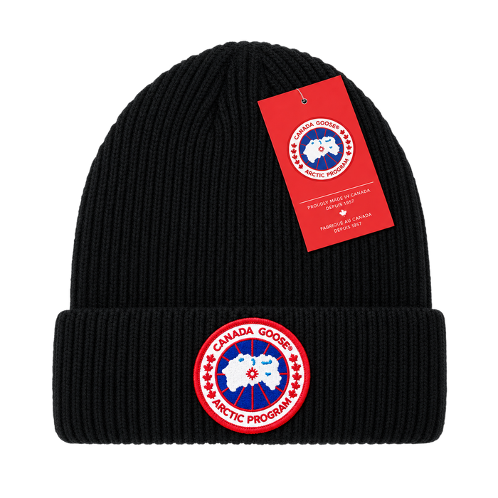 Berretto Canada Goose nero e rosso