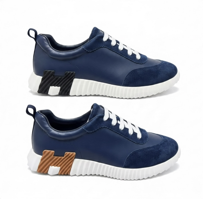 Baskets Bouncing Hermès – Bleu/Marron