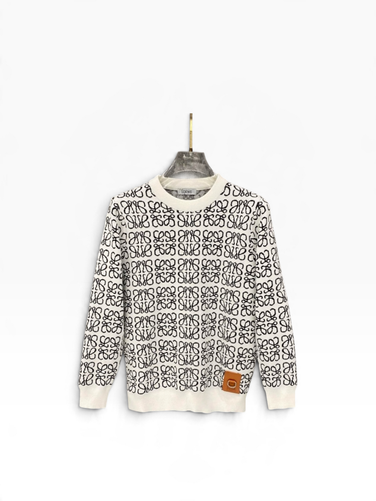 Loewe Anagram Knit Sweater – Black/White