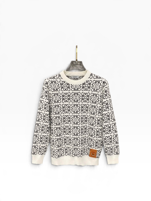 Maglione in maglia Loewe Anagram – Nero/Bianco