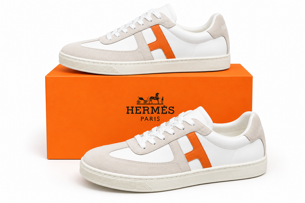 Sneaker Hermès Jet – Bianco/Beige/Arancione