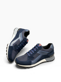 Sneakers classiche Prada blu navy e bianche