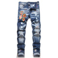 Dsquared2 Multi-Patch Distressed Blue Jeans