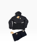 On tracksuit - Black