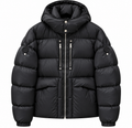 Moncler Hooded Puffer Jacket-Black