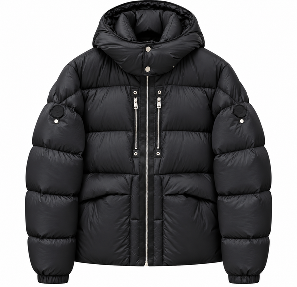 Doudoune à capuche Moncler noire