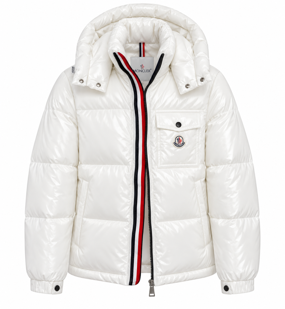 Moncler Tricolour Puffer Jacket – White
