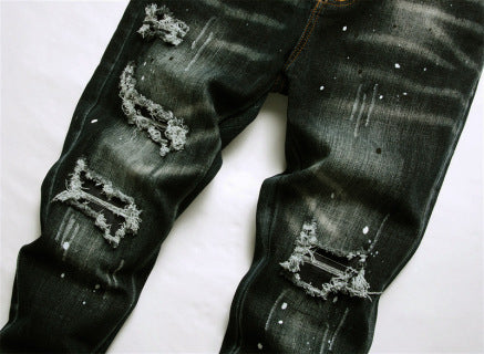 Dsquared2 Black Washed Distressed Jeans