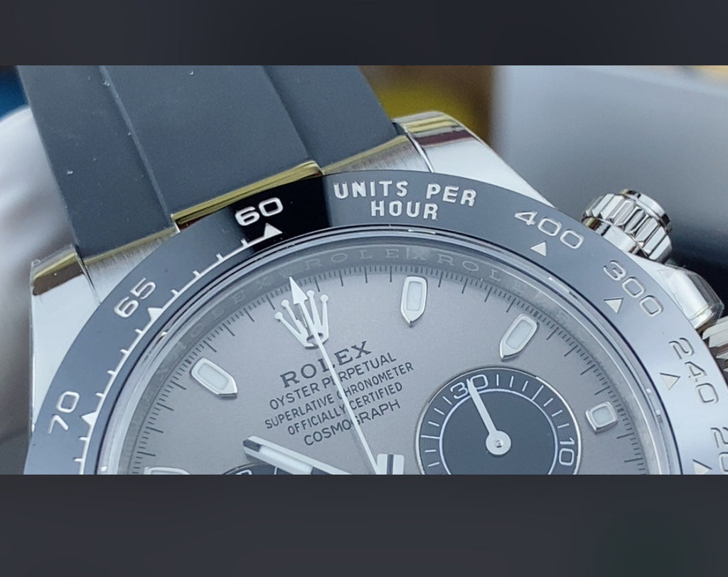 Rolex Cosmograph Daytona – Silver Dial/Rubber Strap