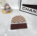 Gucci GG Monogram Beanie – Beige/Brown