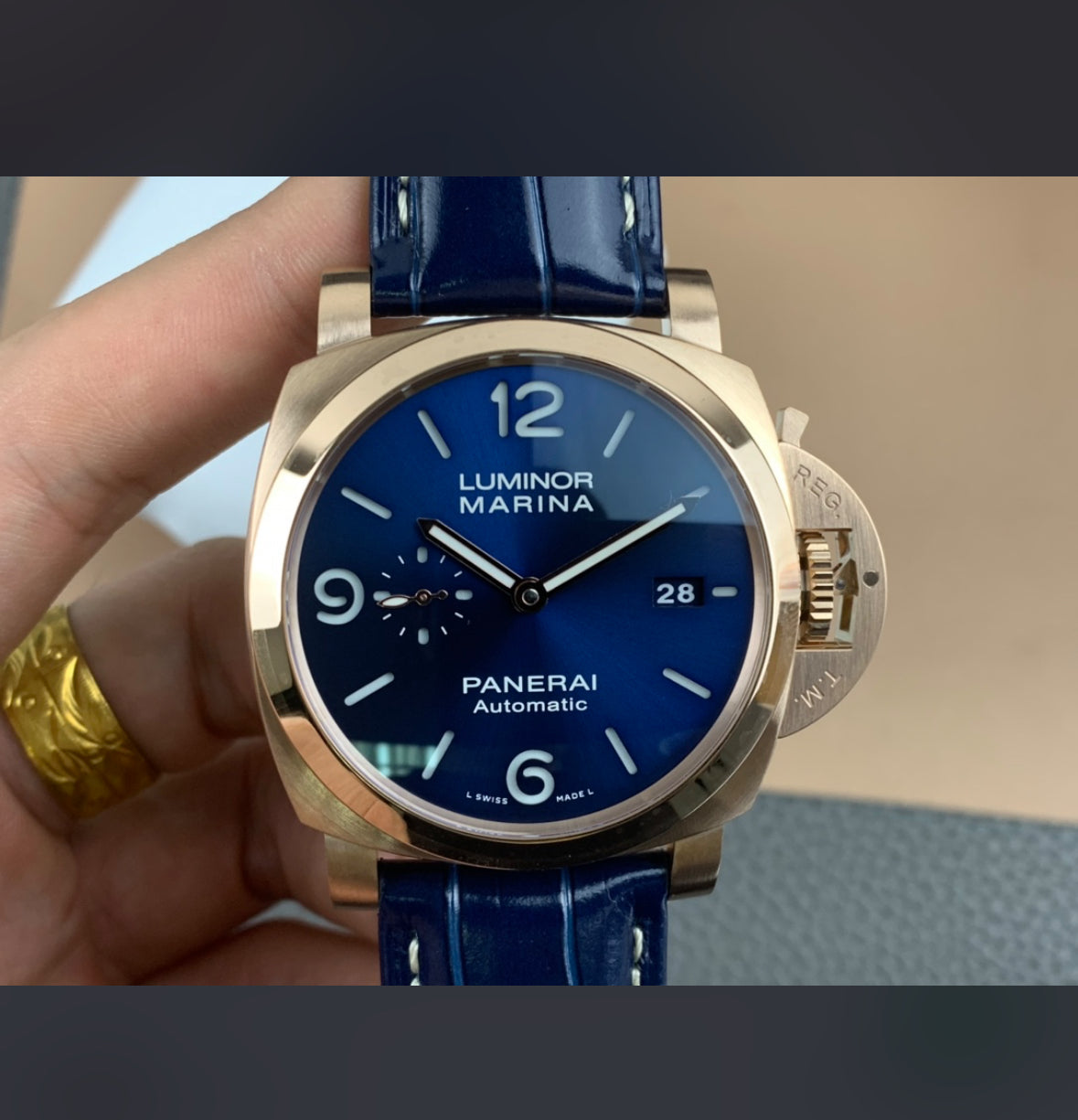 Panerai Luminor Marina Automatic – Rose Gold/Blue