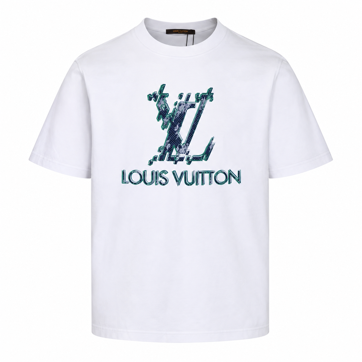 Louis Vuitton LV Glitch Logo T-Shirt – White