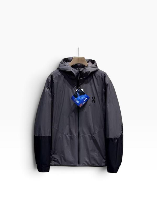 Giacca con cappuccio Colorblock On Running – Grigio/Nero