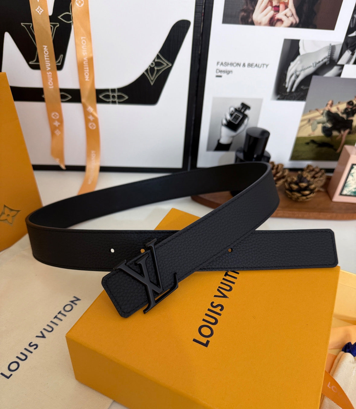 Louis Vuitton LV Initiales Belt – Black/Black