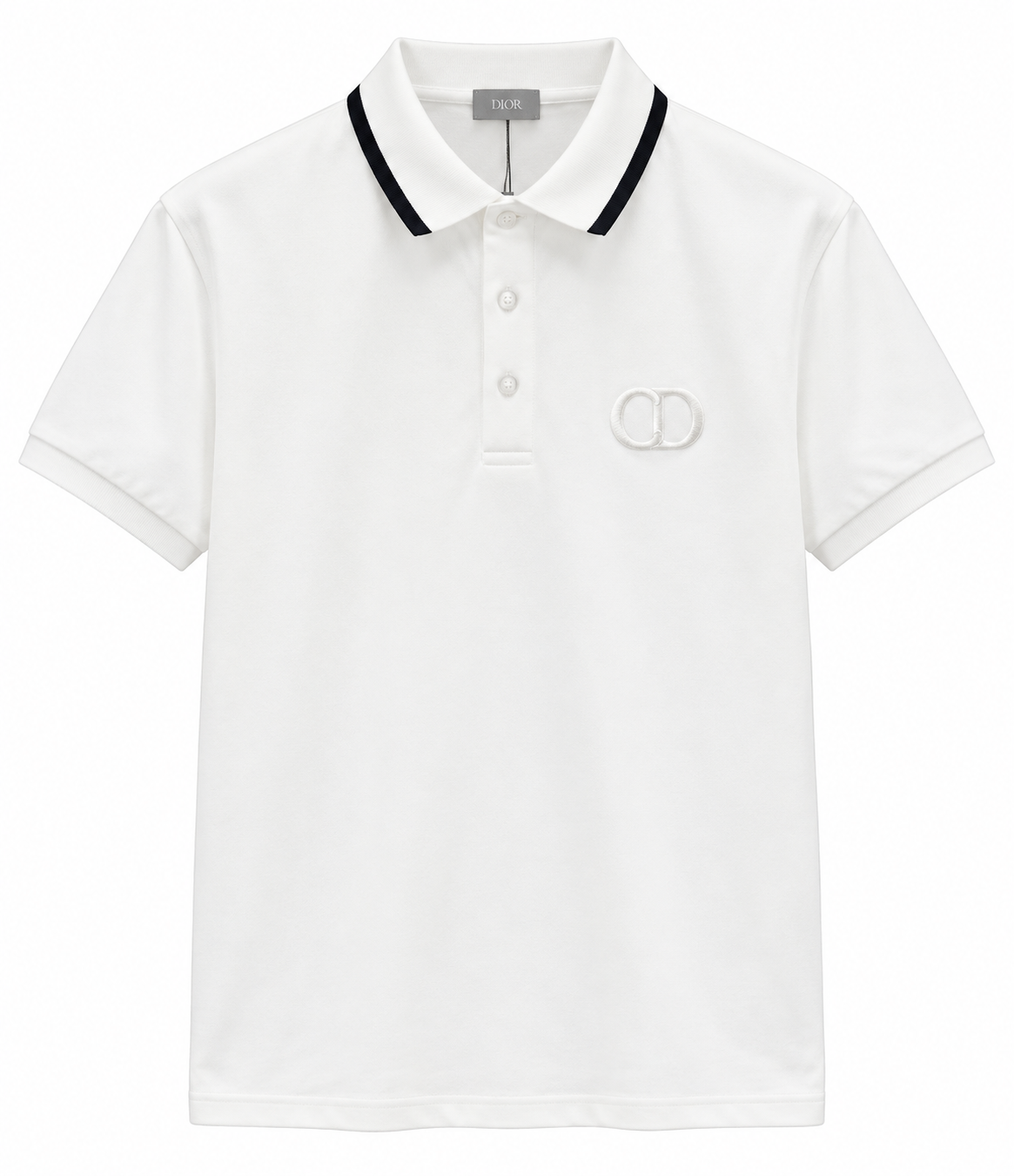 Dior CD Icon Polo Shirt – White/Black
