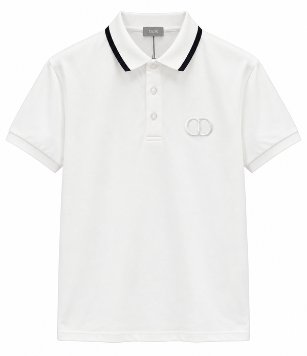 Dior CD Icon Polo Shirt – White/Black