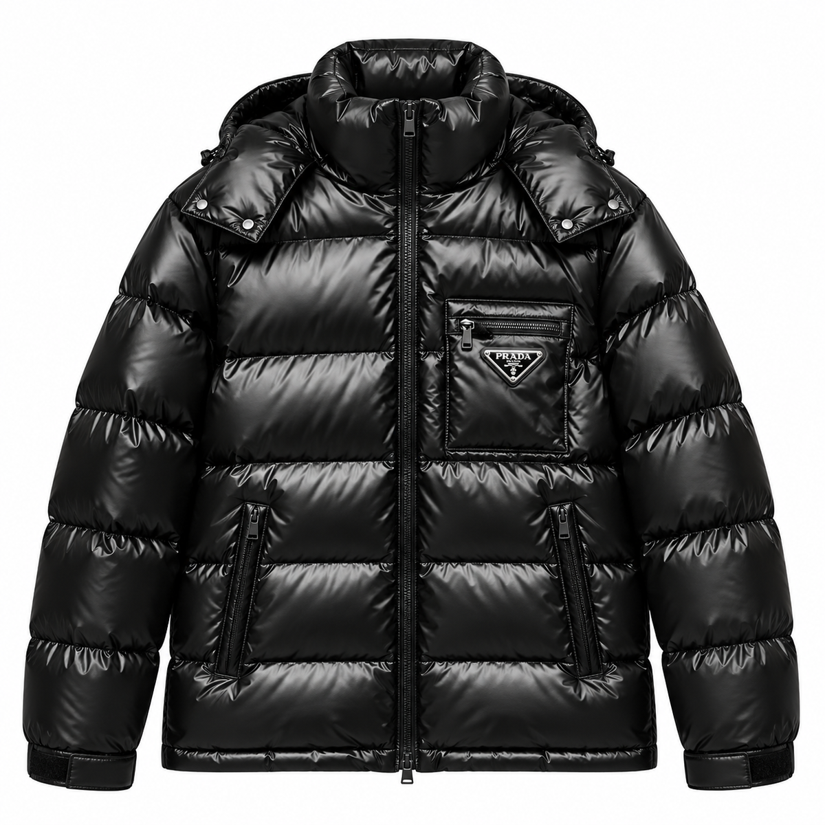 Prada Re-Nylon Puffer Jacket – Black