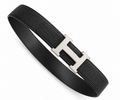 Hermès H Buckle Leather Belt – Black