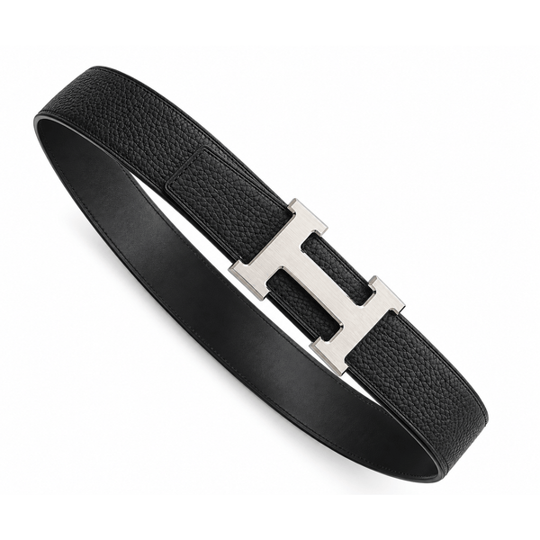 Hermès H Buckle Leather Belt – Black