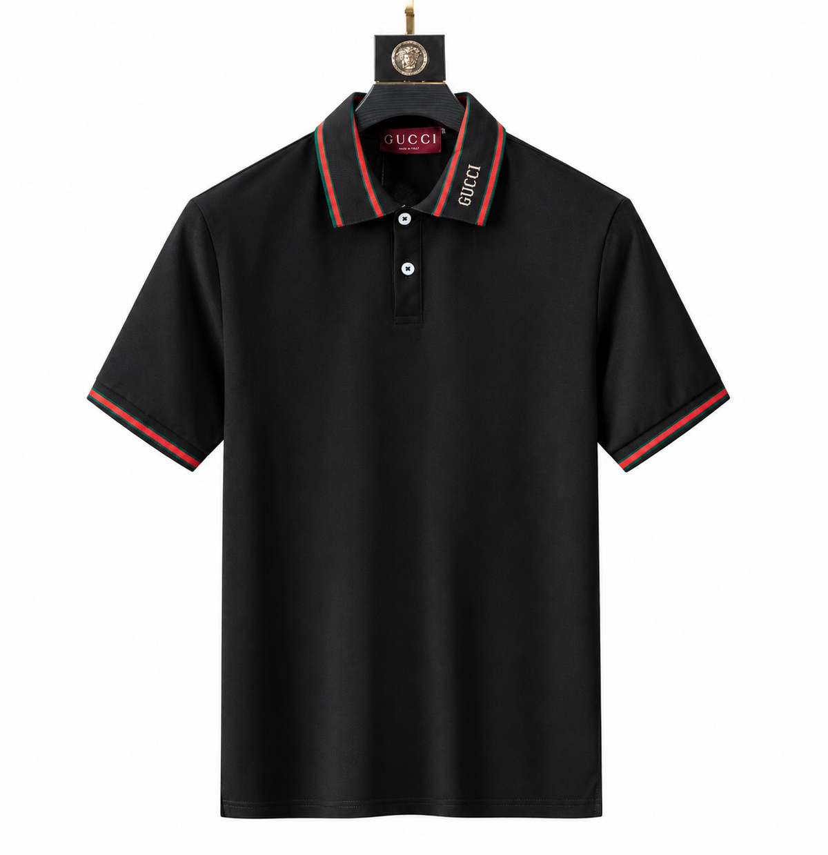 Gucci Polo Shirt – Black/Green/Red