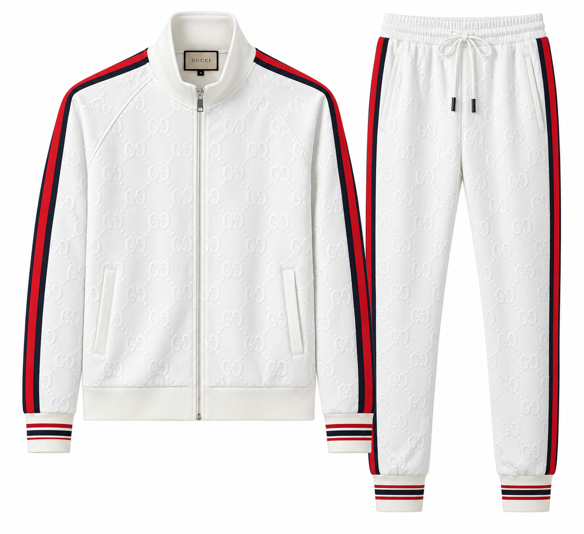 Gucci Tracksuit – White/Red/Blue