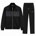 Prada Black Technical Fabric Tracksuit Set