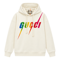 Gucci GG Lightning Logo Hoodie – White