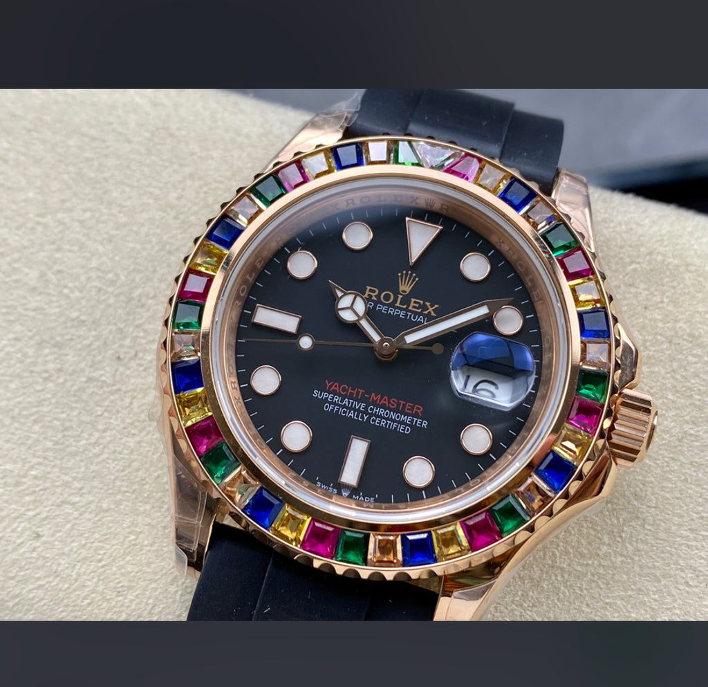 Rolex Yacht-Master Rainbow – Rose Gold/Black