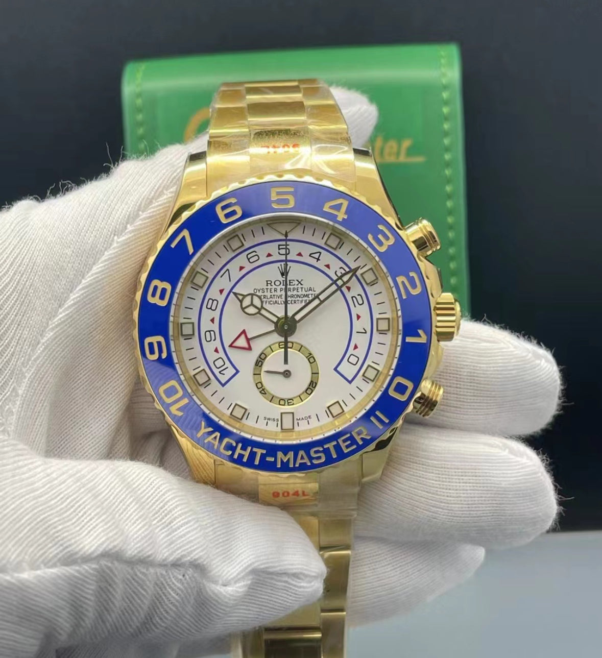 Rolex Yacht-Master II Yellow Gold Blue Bezel