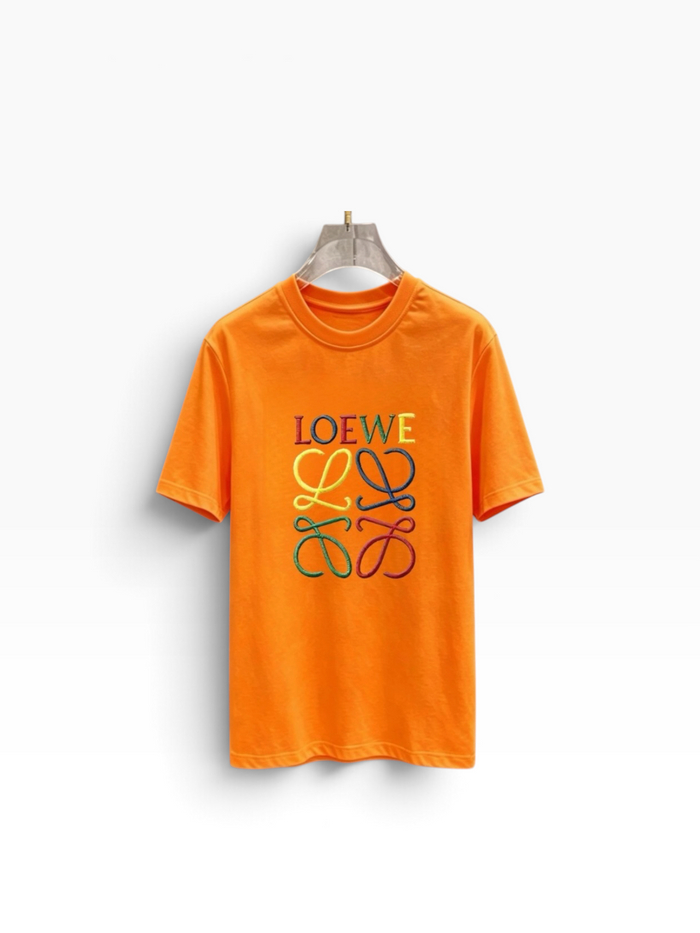 T-shirt Loewe brodé à l’anagramme – orange
