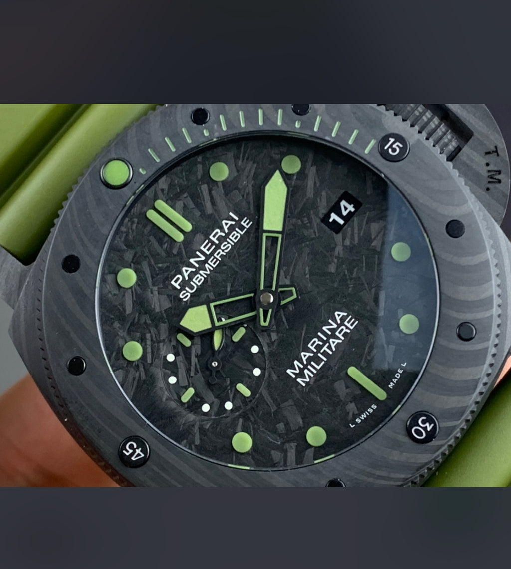 Panerai Submersible Marina Militare Carbotech – Black/Green