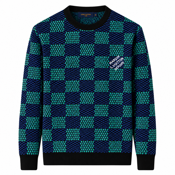 Maglione in maglia Louis Vuitton – Blu navy/Verde
