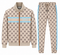 Gucci GG Monogram Tracksuit – Beige/Light Blue