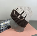 CD beanie - Brown/White