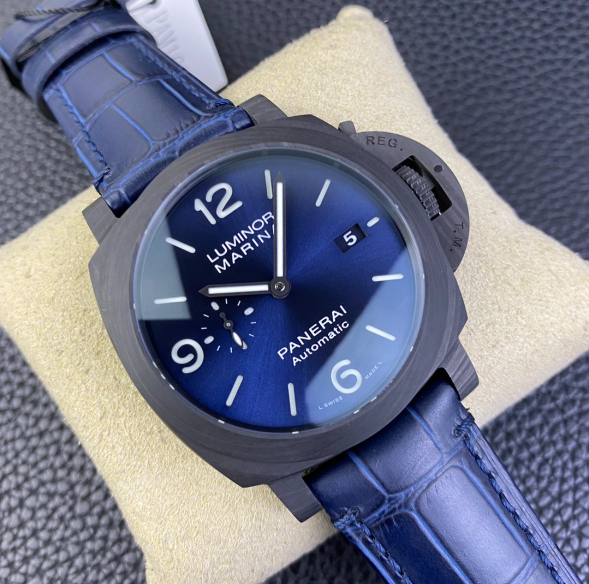 Panerai Luminor Marina Carbotech – Black/Blue Leather