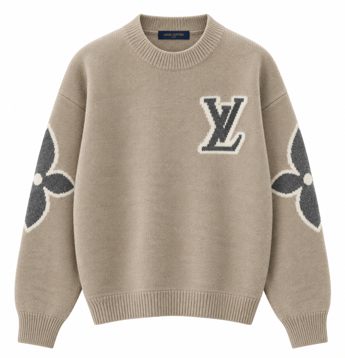 Louis Vuitton LV Monogram Sweater – Beige/Grey