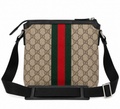Gucci GG Supreme Messenger Bag – Beige/Green/Red