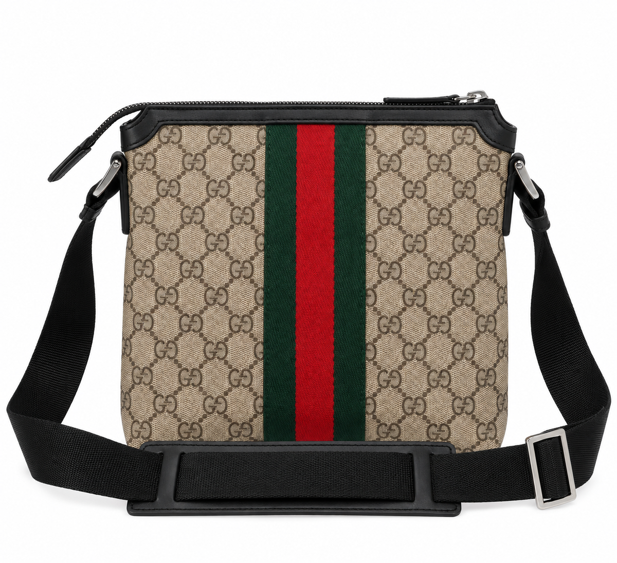 Gucci GG Supreme Messenger Bag – Beige/Green/Red