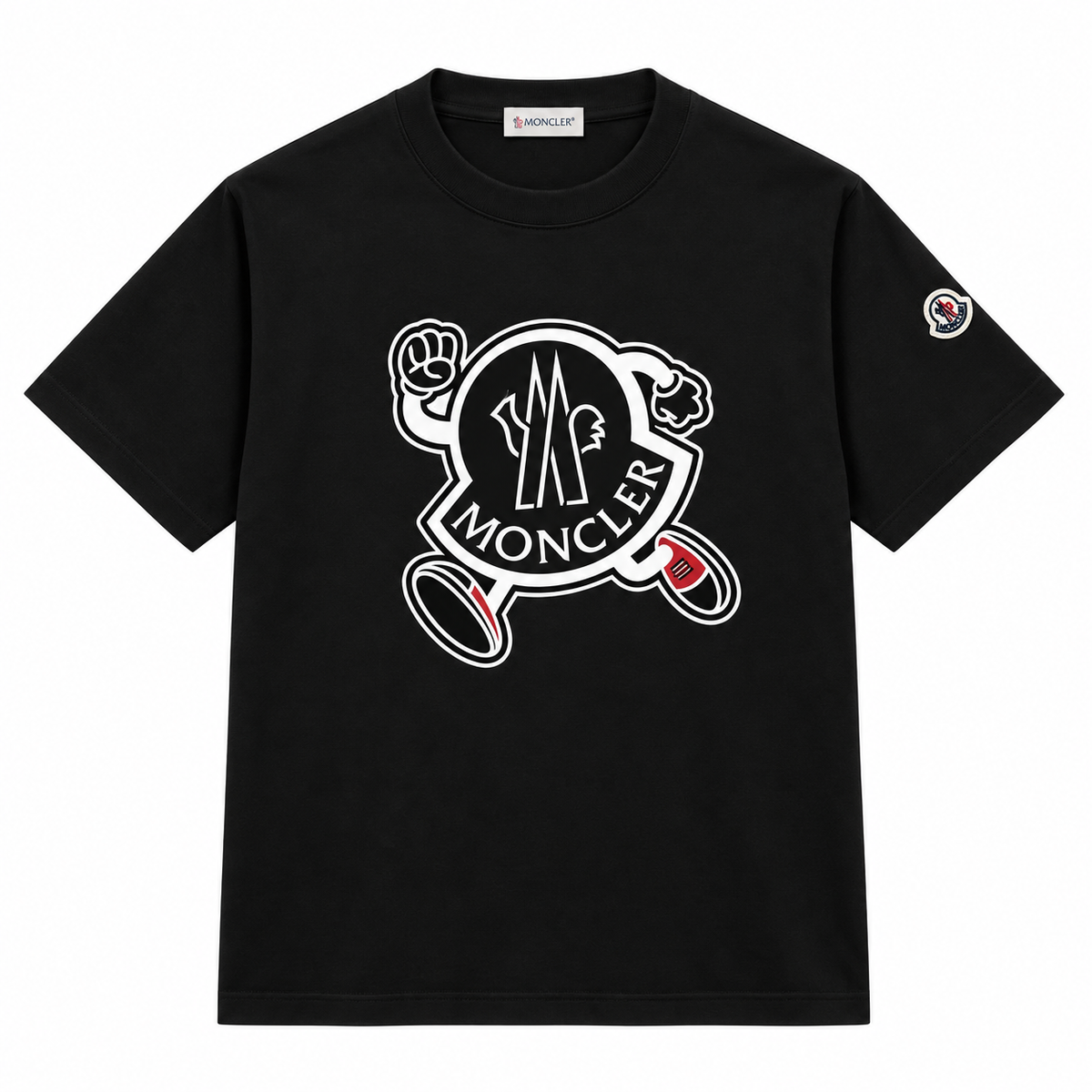 Moncler Cartoon Logo T-Shirt – Black