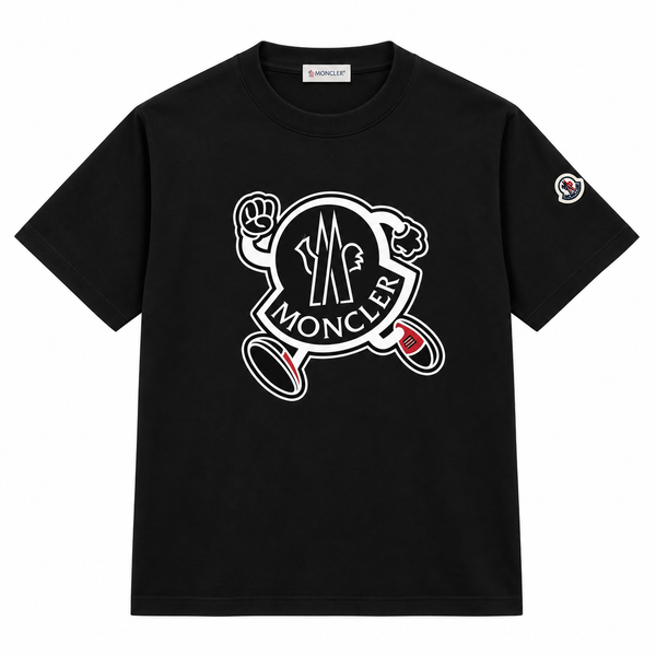 Moncler Cartoon Logo T-Shirt – Black