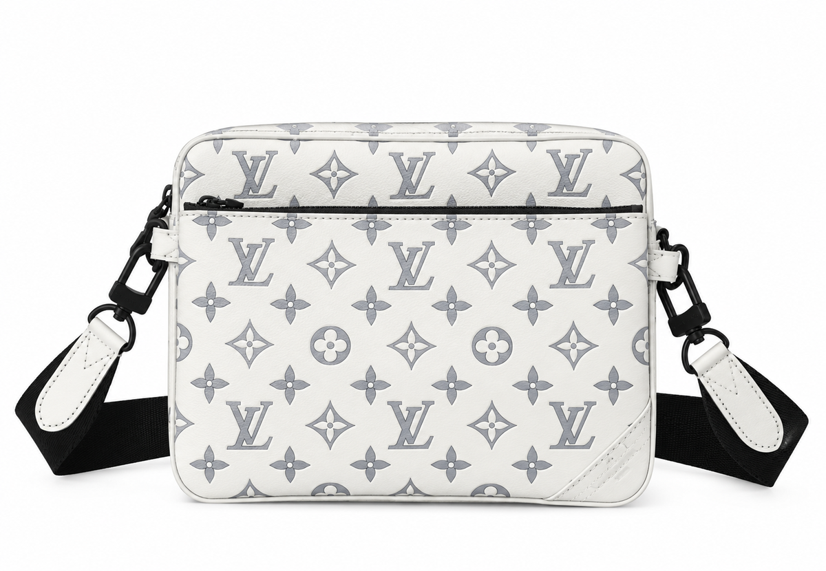 Louis Vuitton Monogram Messenger Bag – White/Grey