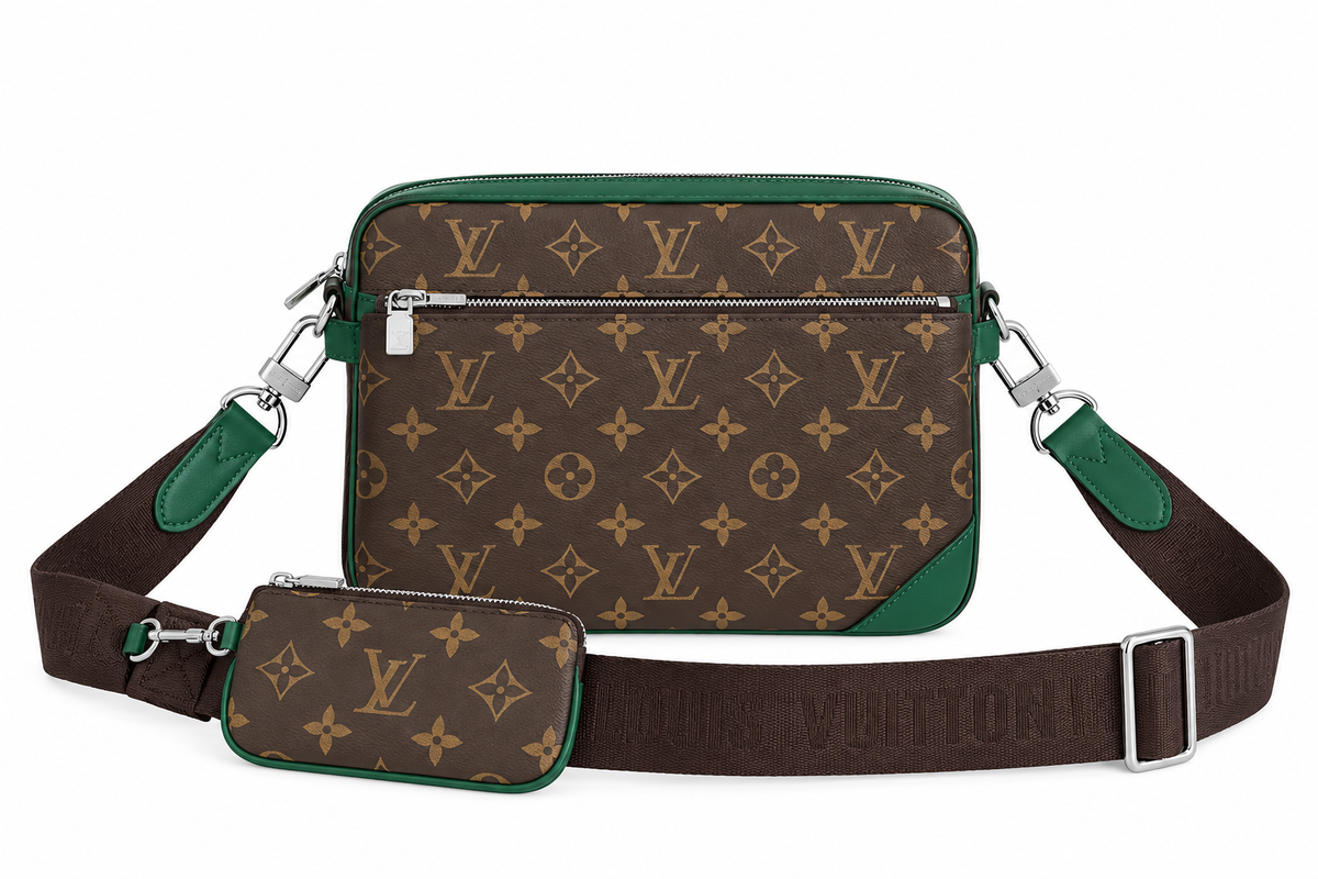 Louis Vuitton Monogram Messenger Bag – Brown/Green