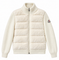 Moncler Cream Padded Knit Jacket