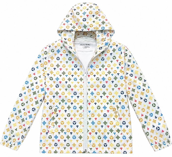 Louis Vuitton Antivento con cappuccio Multicolor – Bianco