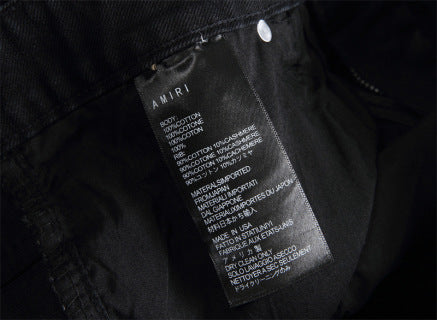 Amiri Black Logo Print Jeans