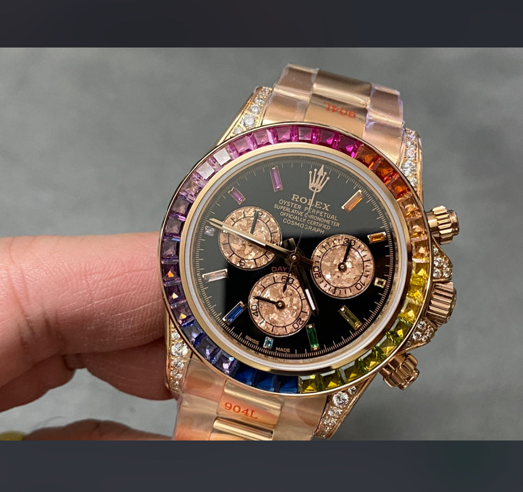 Rolex Daytona Rainbow Cosmograph – Rose Gold/Black