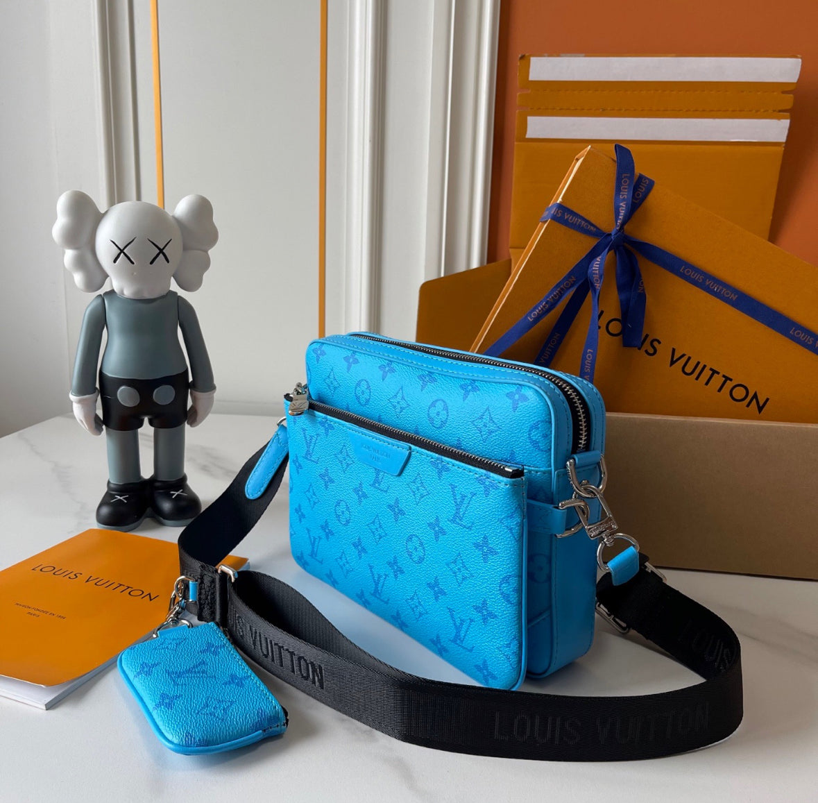 Louis Vuitton Monogram Aqua Crossbody Bag — Light Blue