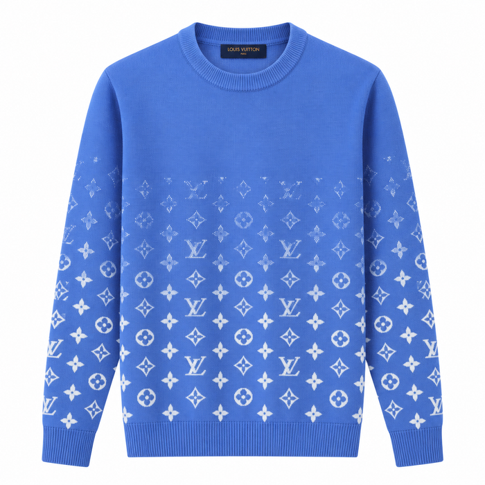 Louis Vuitton Monogram Gradient Cotton Crewneck – Blue